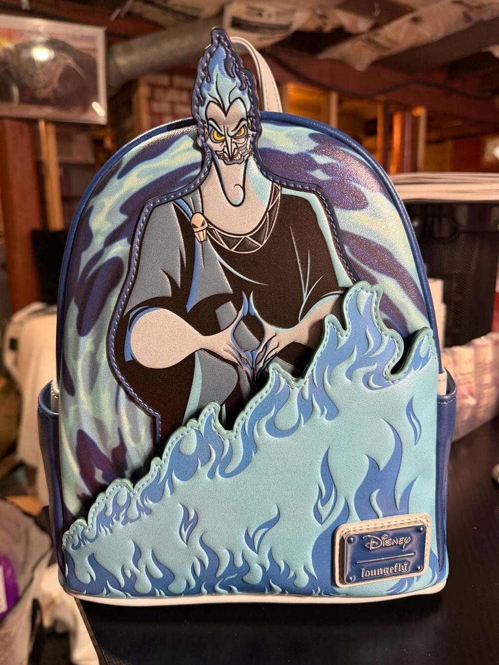 Loungefly Disney Hercules Hades Blue Flame Mini Backpack